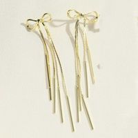 1 Pair Vintage Style Bow Knot Inlay Copper Zircon 14K Gold Plated Drop Earrings sku image 4