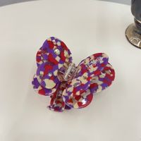 Frau Einfacher Stil Schmetterling Acetatplatten Inlay Künstliche Edelsteine Haarkrallen sku image 9