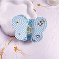 Frau Einfacher Stil Schmetterling Acetatplatten Inlay Künstliche Edelsteine Haarkrallen sku image 4