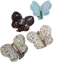 Women's Simple Style Butterfly Acetic Acid Sheets Inlay Artificial Gemstones Hair Claws main image 4