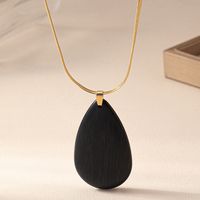 Classical Retro Classic Style Water Droplets Wood Copper Alloy Women's Pendant Necklace main image 7