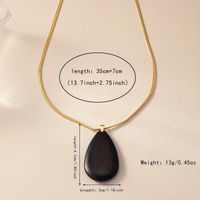 Classical Retro Classic Style Water Droplets Wood Copper Alloy Women's Pendant Necklace main image 2