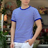 Men's Stripe T-shirt Men's Clothing main image 1