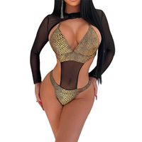 Women's Lady Sexy Solid Color 2 Pieces Set One Piece Swimwear main image 3