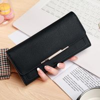 Women's Solid Color Pu Leather Flip Cover Wallets sku image 1
