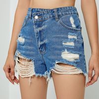 Women's Holiday Daily Streetwear Solid Color Shorts Jeans main image 4