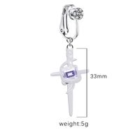 1 Piece Belly Rings Hip-Hop Vintage Style Simple Style Cross Heart Shape 316 Stainless Steel  Alloy Inlay Rhinestones Glass Gold Plated main image 4