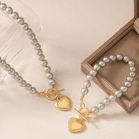 Casual Elegant Heart Shape Alloy Plastic Women's Jewelry Set main image 5