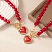 Casual Elegant Heart Shape Alloy Plastic Women's Jewelry Set main image 10