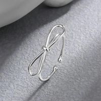 Lady Simple Style Circle Bow Knot Sterling Silver Plating Gold Plated Open Rings sku image 2