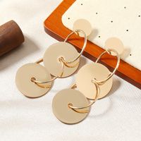 1 Pair IG Style Simple Style Round Flower Alloy 14K Gold Plated Drop Earrings Ear Studs main image 3