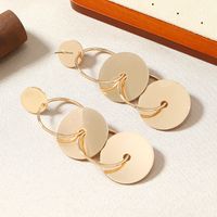 1 Pair IG Style Simple Style Round Flower Alloy 14K Gold Plated Drop Earrings Ear Studs main image 4