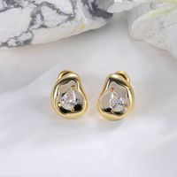 1 Pair Simple Style Irregular Copper 18K Gold Plated Ear Studs main image 6