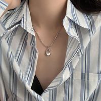 Simple Style Geometric Alloy Plating None Platinum Plated Women's Pendant Necklace main image 5