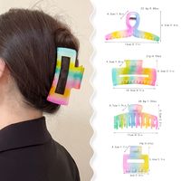 Women's Sweet Simple Style Rainbow Plastic Hair Claws main image 1