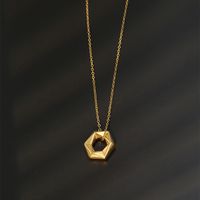 Acero Inoxidable Chapados en oro de 18k Estilo Simple Geométrico Collar Colgante main image 3