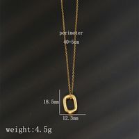 Stainless Steel 18K Gold Plated Simple Style Geometric Pendant Necklace sku image 3