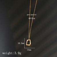 Stainless Steel 18K Gold Plated Simple Style Geometric Pendant Necklace sku image 4