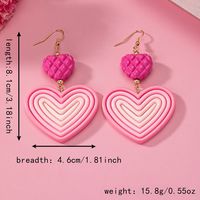 1 Pair IG Style Sweet Heart Shape Arylic Drop Earrings main image 2