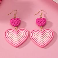 1 Pair IG Style Sweet Heart Shape Arylic Drop Earrings main image 5
