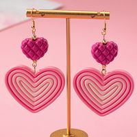1 Pair IG Style Sweet Heart Shape Arylic Drop Earrings main image 6