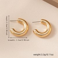 1 Paire Style Simple Forme C Plastique Boucles D'Oreilles main image 3