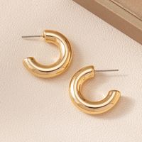 1 Paire Style Simple Forme C Plastique Boucles D'Oreilles main image 7