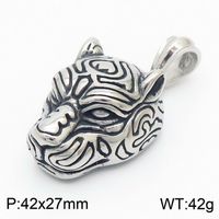 Stainless Steel 18K Gold Plated Punk Tiger Charms Rings Bracelets sku image 6