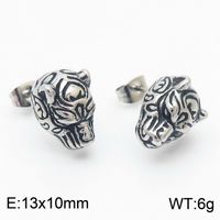 Stainless Steel 18K Gold Plated Punk Tiger Charms Rings Bracelets sku image 7