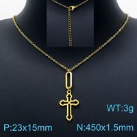 Titanium Steel 18K Gold Plated Fashion No Inlaid sku image 2