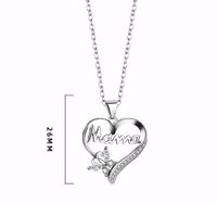 Kupfer Elegant Einfacher Stil Herzform Schmetterling Überzug Halskette Mit Anhänger main image 2