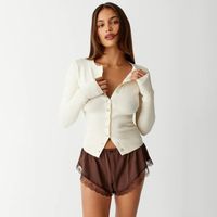 Women's Streetwear Solid Color Button Single Breasted Sweater Casual Jacket main image 1