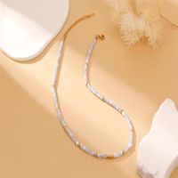 Stainless Steel Natural Stone Casual Simple Style Geometric Necklace sku image 3