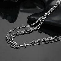 304 Stainless Steel Cool Style Inlay Star Zircon Necklace main image 8