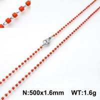 Stainless Steel Simple Style Geometric Necklace sku image 12