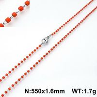 Stainless Steel Simple Style Geometric Necklace sku image 21