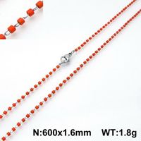 Stainless Steel Simple Style Geometric Necklace sku image 32