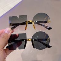 Children's Sunglasses New Frameless Irregular Personality Sunglasses Trendy Baby Party Sunglasses main image 7