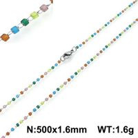 Stainless Steel Simple Style Geometric Necklace sku image 13