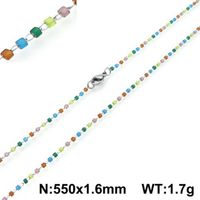 Stainless Steel Simple Style Geometric Necklace sku image 22