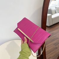 Women's Pu Leather Solid Color Classic Style Flip Cover Crossbody Bag main image 6