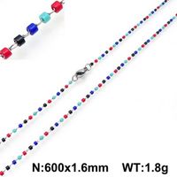 Stainless Steel Simple Style Geometric Necklace sku image 37