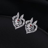 1 Pair IG Style Cute Rabbit Tassel Plating Chain Copper Ear Studs main image 4