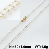 Stainless Steel Simple Style Geometric Necklace sku image 27