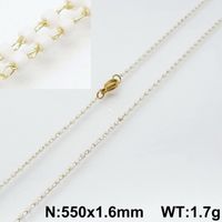 Stainless Steel Simple Style Geometric Necklace sku image 41