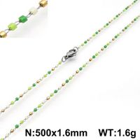 Stainless Steel Simple Style Geometric Necklace sku image 18