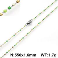 Stainless Steel Simple Style Geometric Necklace sku image 28