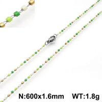 Stainless Steel Simple Style Geometric Necklace sku image 39