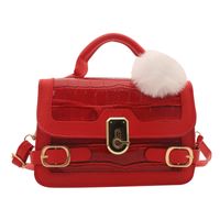 Women's Pu Leather Solid Color Elegant Flip Cover Handbag sku image 14