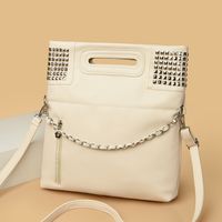 Women's Pu Leather Solid Color Classic Style Zipper Crossbody Bag main image 5